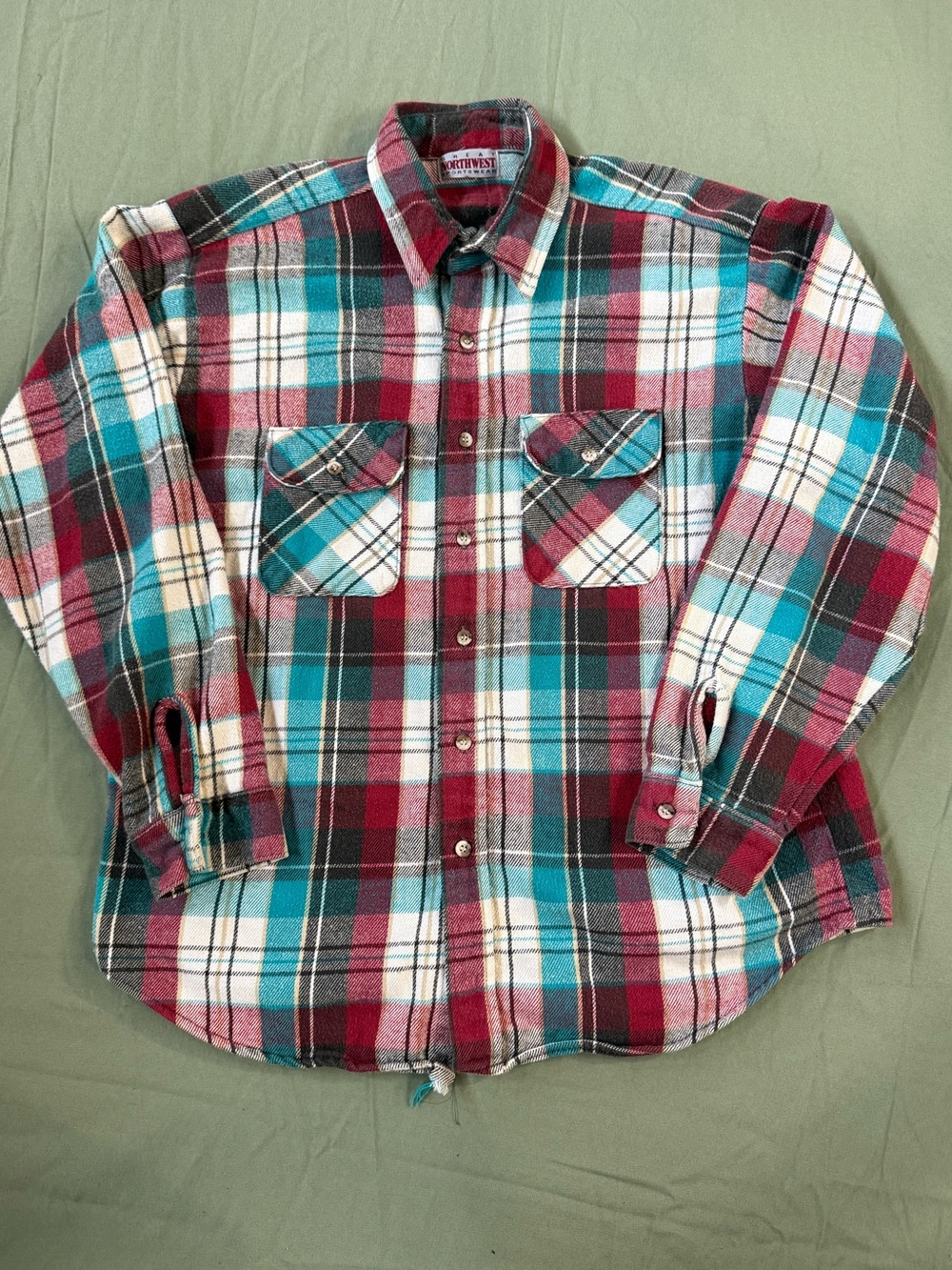 Vintage 90's Great Northwest Plaid Baggy Flannel XL
